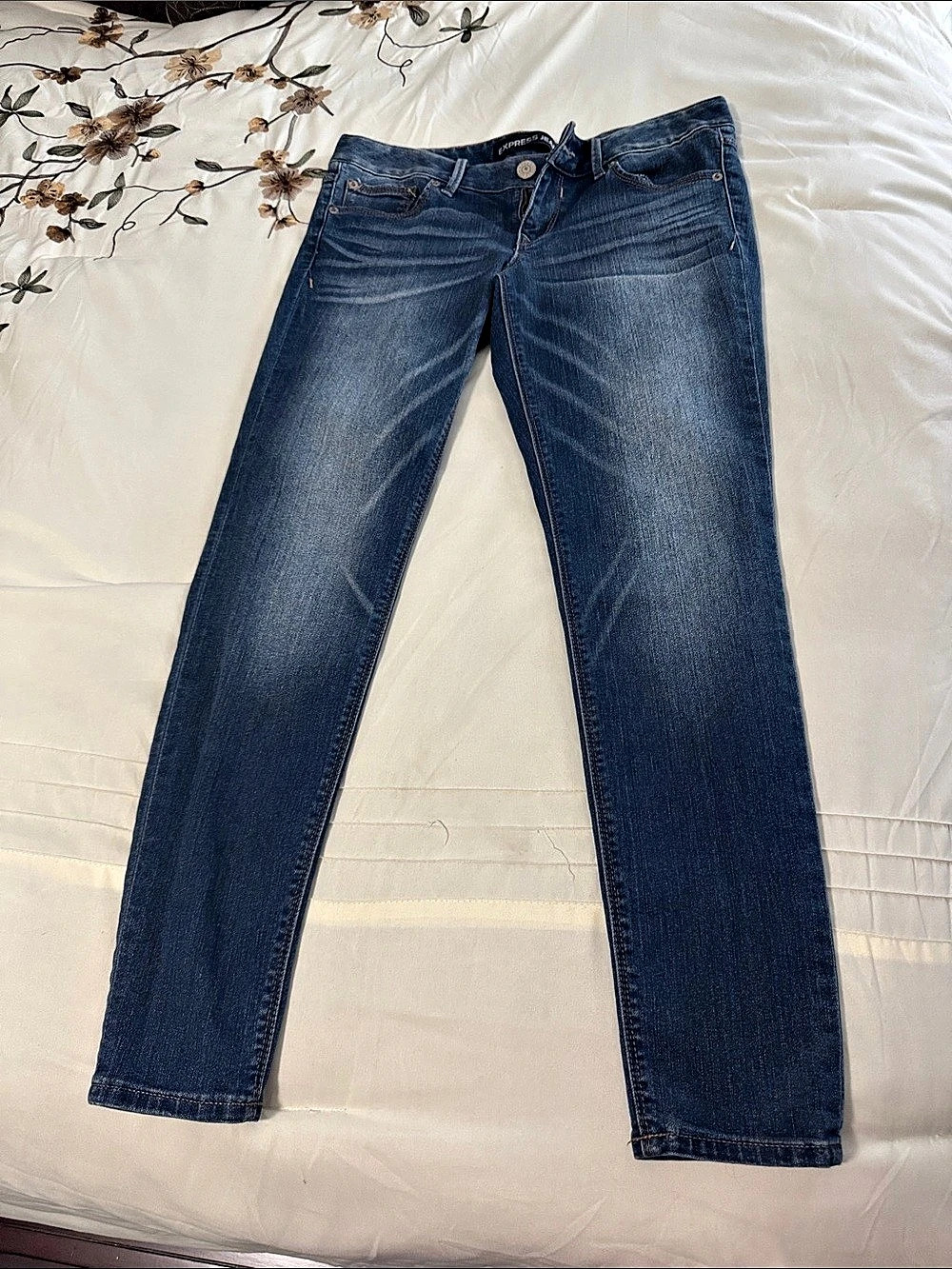 Express Stella Low Rise Legging Jeans in Blue Size 6S